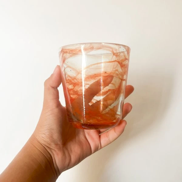 Twirl | Balinese Orange | Rock Glass